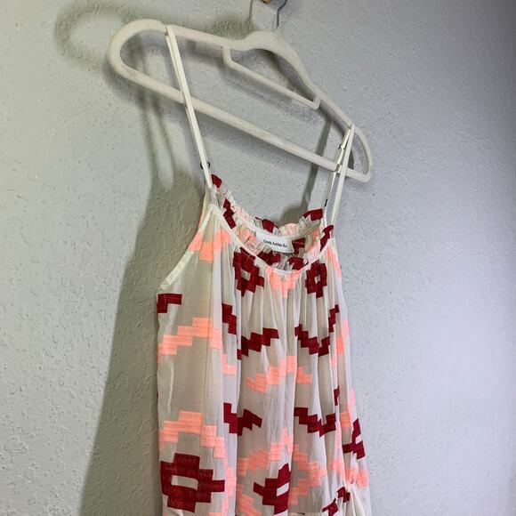 GREEK ARCHAIC KORI Dress Small‎ NWOT Midi Geometric Strap Embroidered Drop Waist - Picture 9 of 15